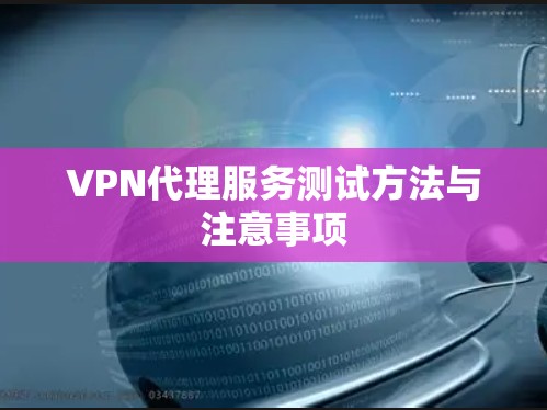 VPN代理服务测试方法与注意事项 VPN代理服务测试方法与注意事项