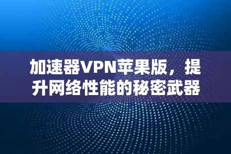 加速器VPN苹果版,提升网络性能的秘密武器 加速器VPN苹果版,提升网络性能的秘密武器